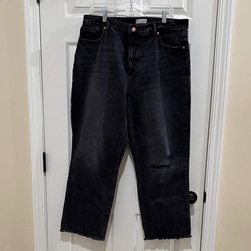 LOFT Women’s Relaxed Fit Black Jeans